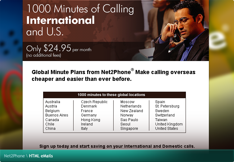 Net2Phone HTML eMail